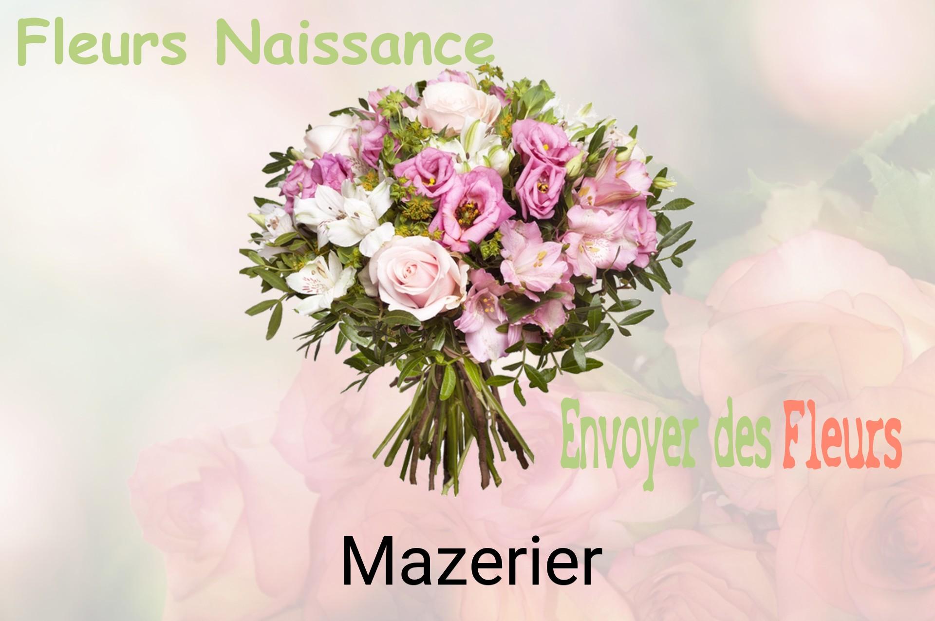 Bouquet de fleurs de naissance livré à Mazerier